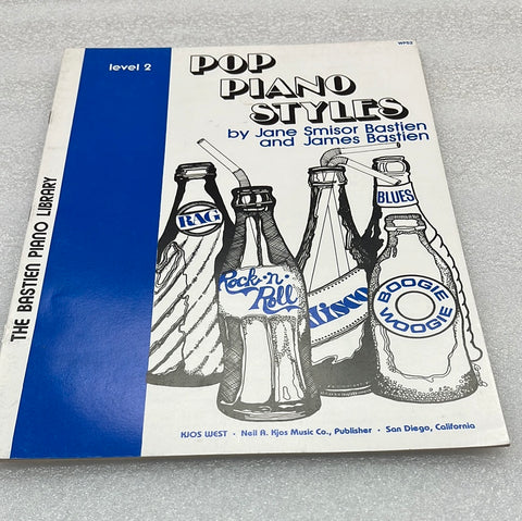 Pop Piano Styles (The Bastien Piano Library Level 2) (Book)