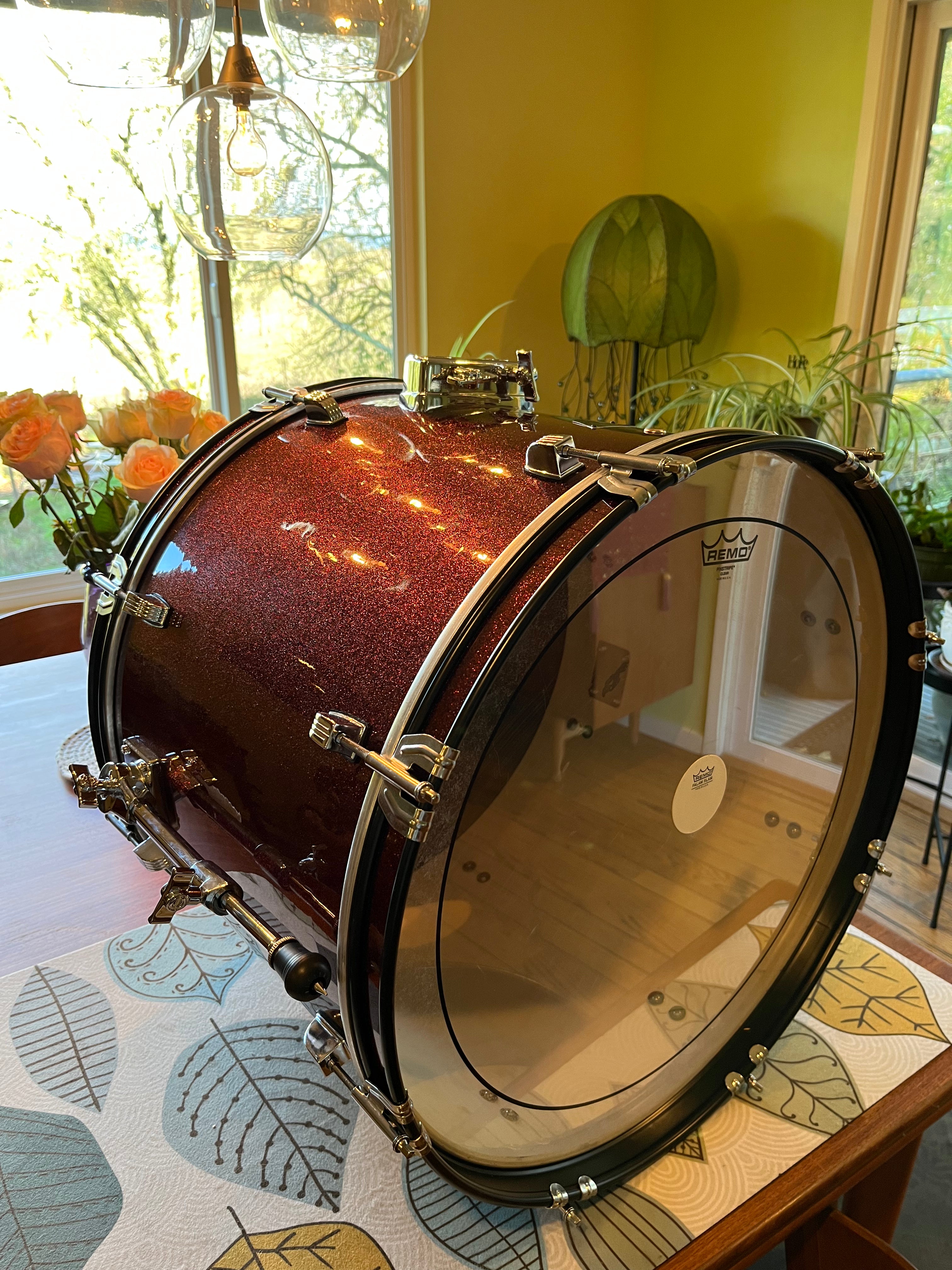 Ludwig BackBeat Complete 5-Piece Drum Set - Burgundy Sparkle
