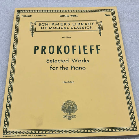Prokofieff- selected works for the piano (Book)