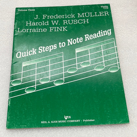 Note Reading - Violin - Vol 3 (Book)