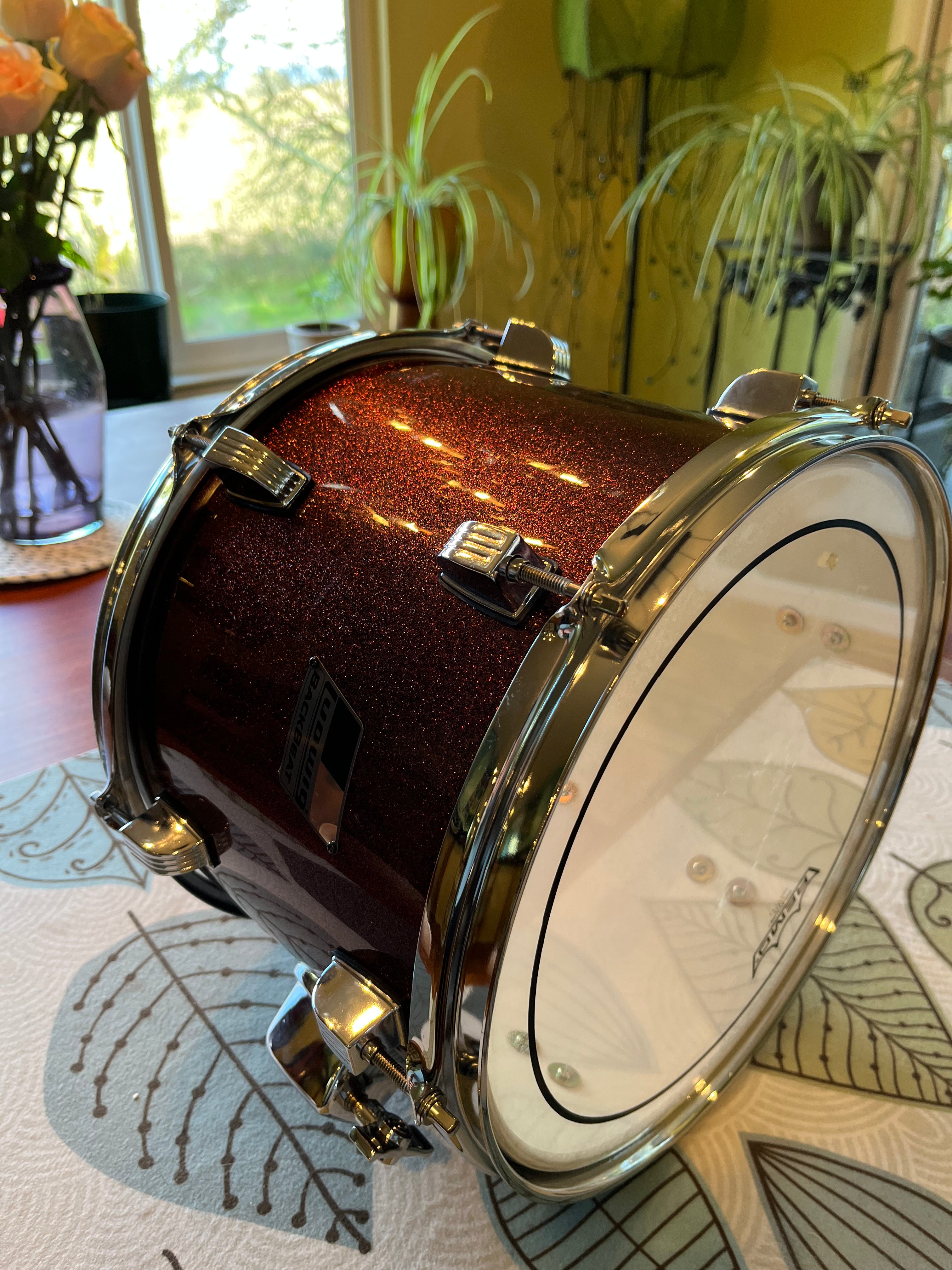 Ludwig BackBeat Complete 5-Piece Drum Set - Burgundy Sparkle