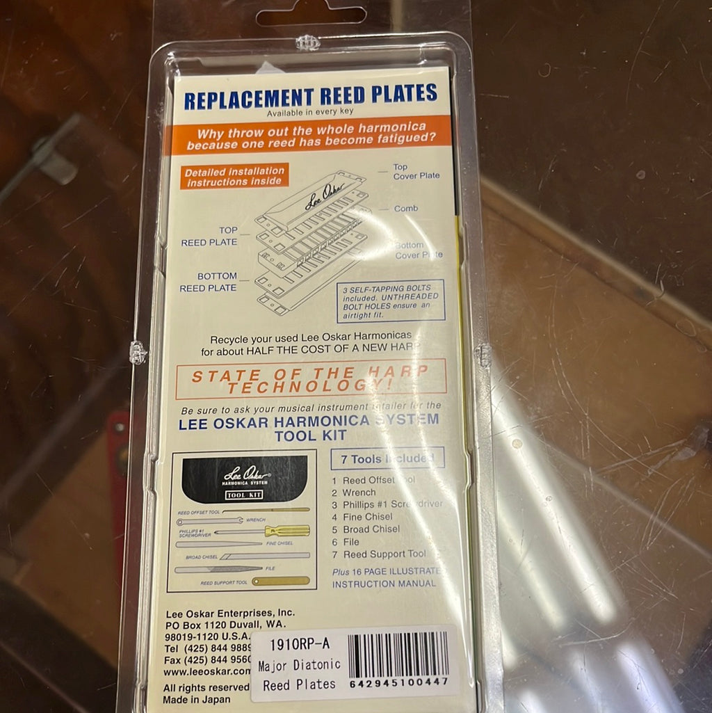 Harmonica Reed Plates - A - Lee Oskar