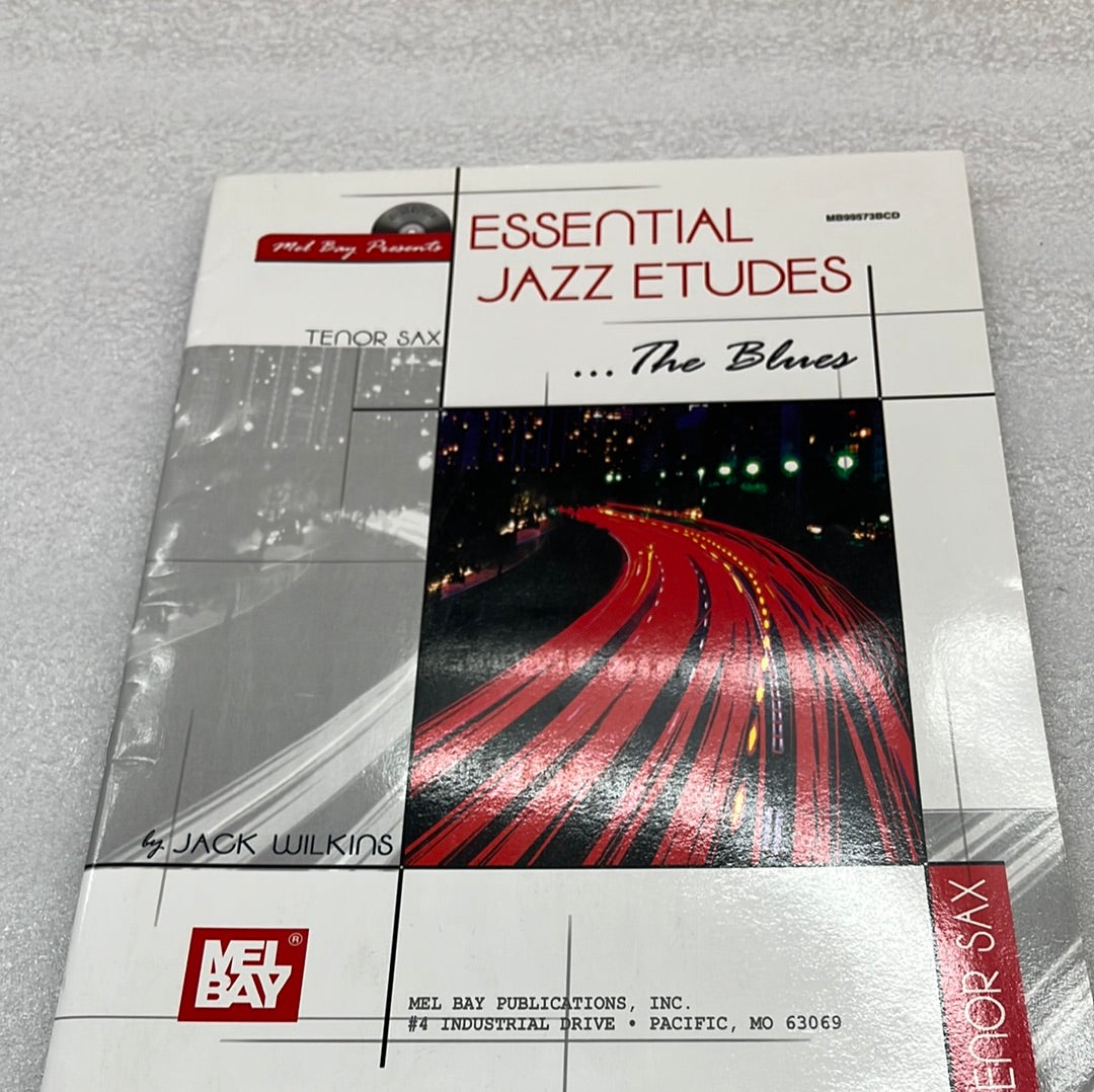 Essential Jazz Etudes... The Blues For Tenor Sax (Book)