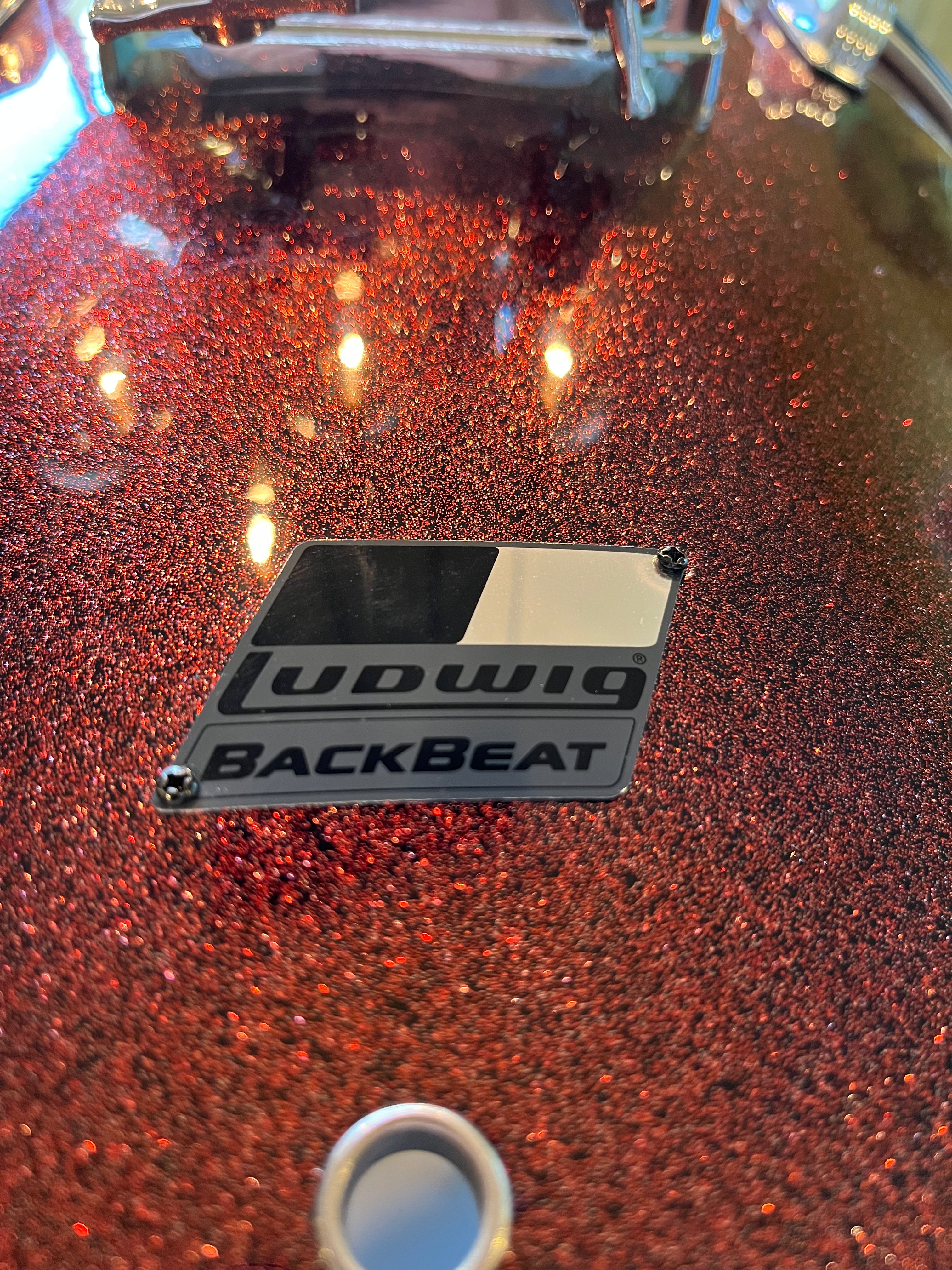 Ludwig BackBeat Complete 5-Piece Drum Set - Burgundy Sparkle