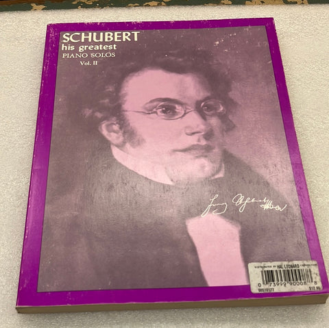 Schubert: His Greatest Piano Solos (Book)