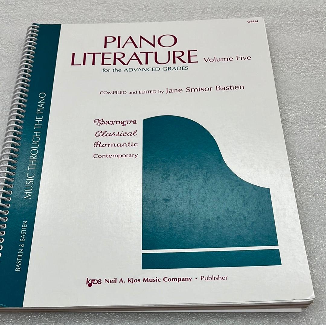 Piano Literature For The Early Advanced Grades: Volume 5 (Book)