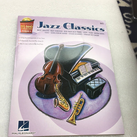 Big Band - Bass - Play Along - Jazz Classics - Volume 4 (Book)