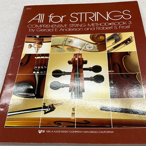 All For Strings : Book. 3: Cello