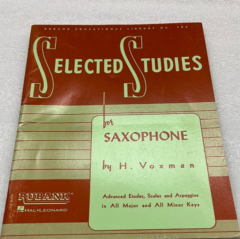 Selected Studies For Sax (Book)