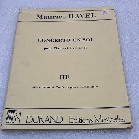 Ravel - Concerto En Sol (Book)