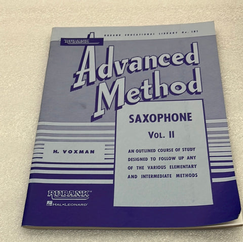 Rubank Advanced Method: Saxophone Vol 2 (Book)