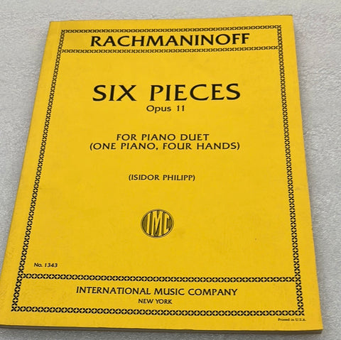 Rachmaninoff - Six Pieces - Opus 11 - Piano Duet