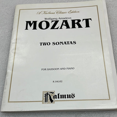 Mozart - Two Sonata's Bassoon - Piano (Book)