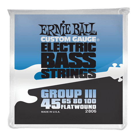 Ernie Ball - Electric Bass Guitar Strings - #2806 - Custom Gauge Flatwound