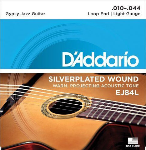 D'Addario- Acoustic Guitar Strings #EJ84L - Silverplated Wound Loop End