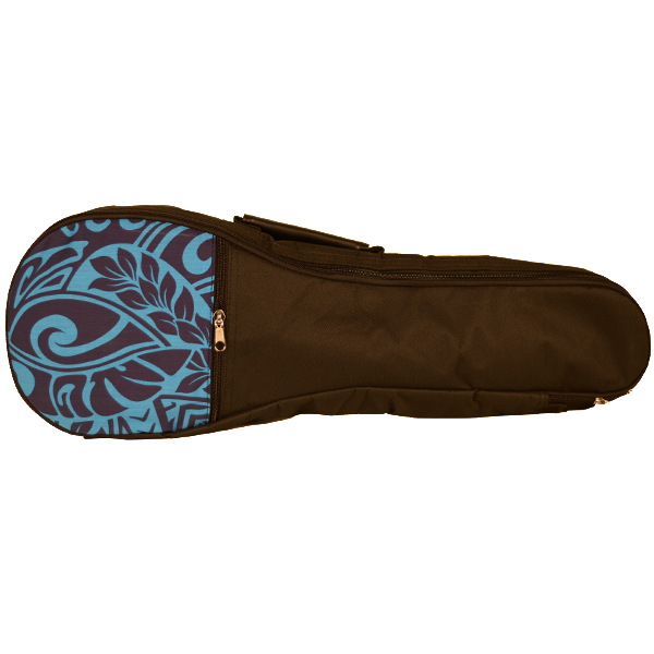 Blue Tribal Hawaiian accent bag for Concert Ukulele