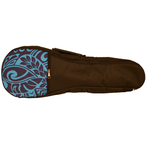 Blue Tribal Hawaiian accent bag for Concert Ukulele