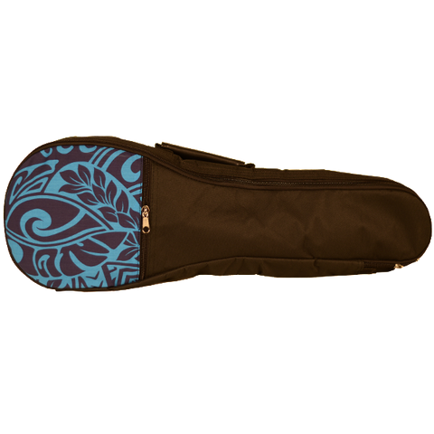 Blue Tribal Hawaiian accent bag for Soprano Ukulele